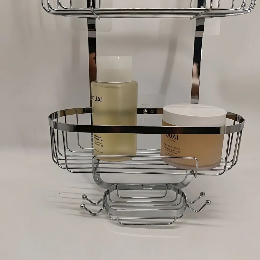 Practical three-tier shower organizer