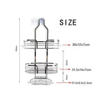 Practical three-tier shower organizer