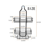 Practical three-tier shower organizer