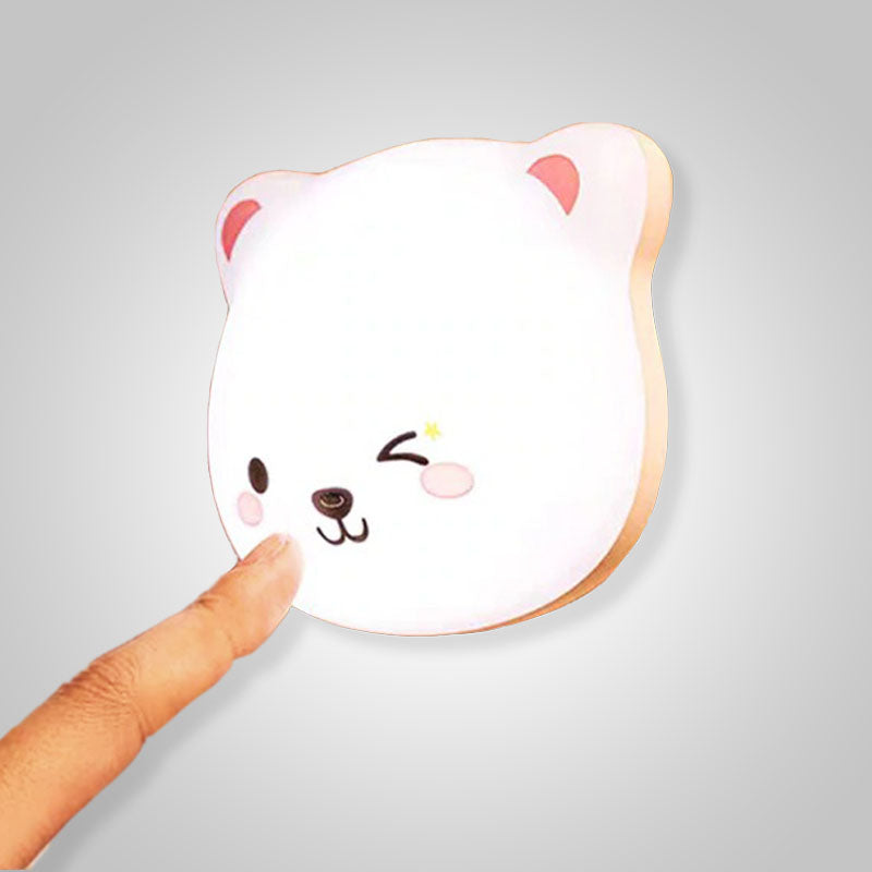 Cute bear night light for carefree sleep