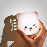 Cute bear night light for carefree sleep
