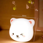 Cute bear night light for carefree sleep