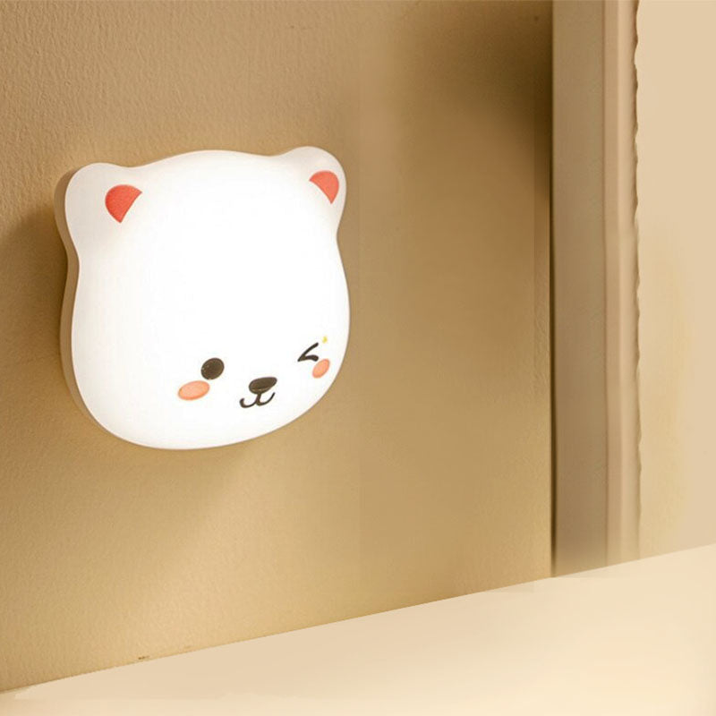 Cute bear night light for carefree sleep