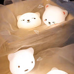 Cute bear night light for carefree sleep
