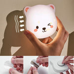 Cute bear night light for carefree sleep