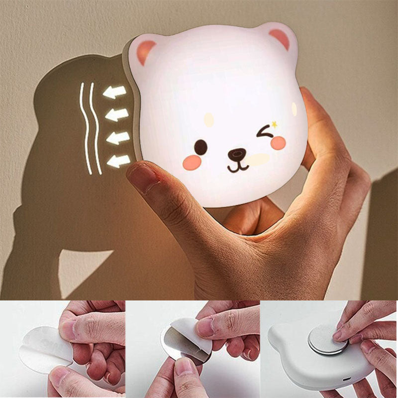 Cute bear night light for carefree sleep