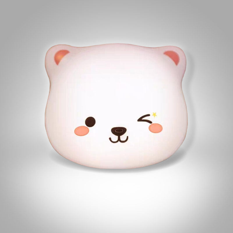 Cute bear night light for carefree sleep