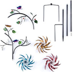 Fascinating Summer Wind Spinner with Colorful Flowers