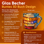 Kreativer Becher im 3D Buchdesign – Handgemacht & Bunt