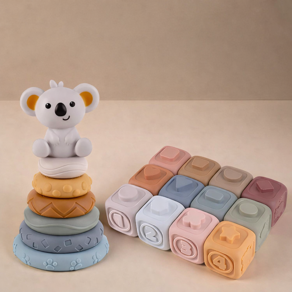 Developmental Teether with Stacking Toy for Babies