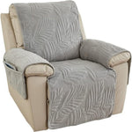 Stylish protective cover for recliners with leaf design