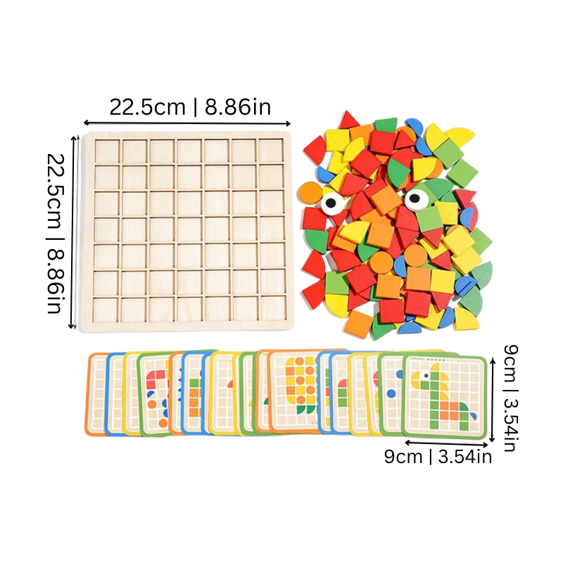 BlockMaster - Kreatives Holz-Mosaik-Puzzle für Kinder