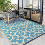 Foldable Outdoor Rug – Geometric Pattern, Weatherproof