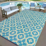 Foldable Outdoor Rug – Geometric Pattern, Weatherproof