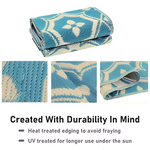 Foldable Outdoor Rug – Geometric Pattern, Weatherproof