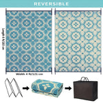 Foldable Outdoor Rug – Geometric Pattern, Weatherproof