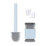 Practical Silicone Toilet Brush with Holder – Wall-Mounted, Quick-Drying