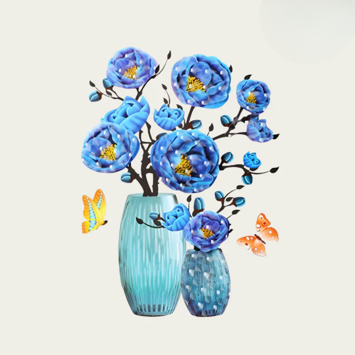 Wall Stickers with Flowers and Butterflies | Reusable | Decorative Transformation