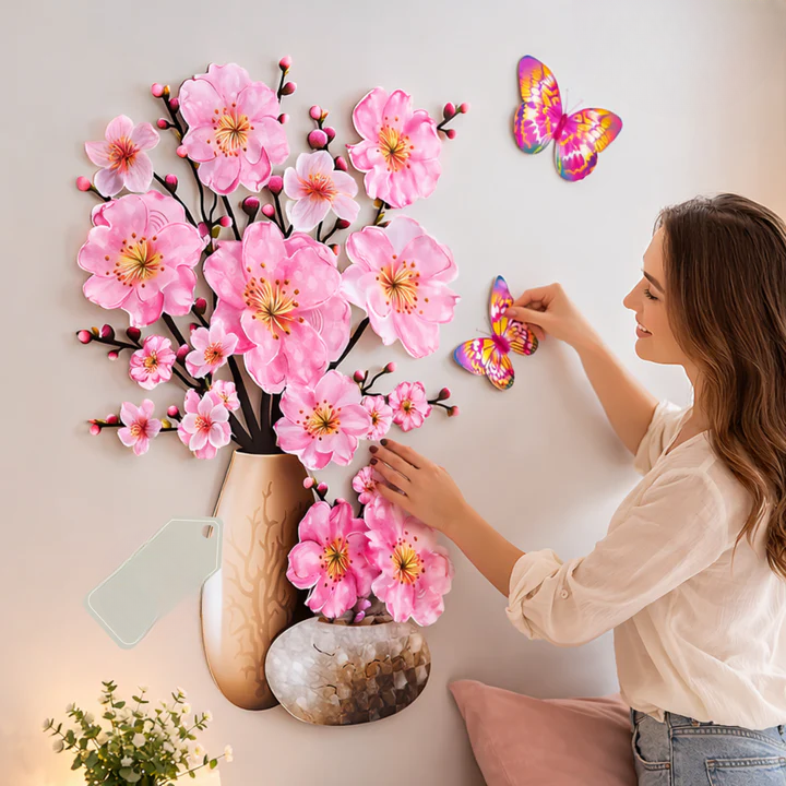 Wall Stickers with Flowers and Butterflies | Reusable | Decorative Transformation