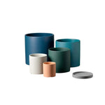 Elegant flower pot with saucer and drainage hole