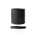 Elegant flower pot with saucer and drainage hole