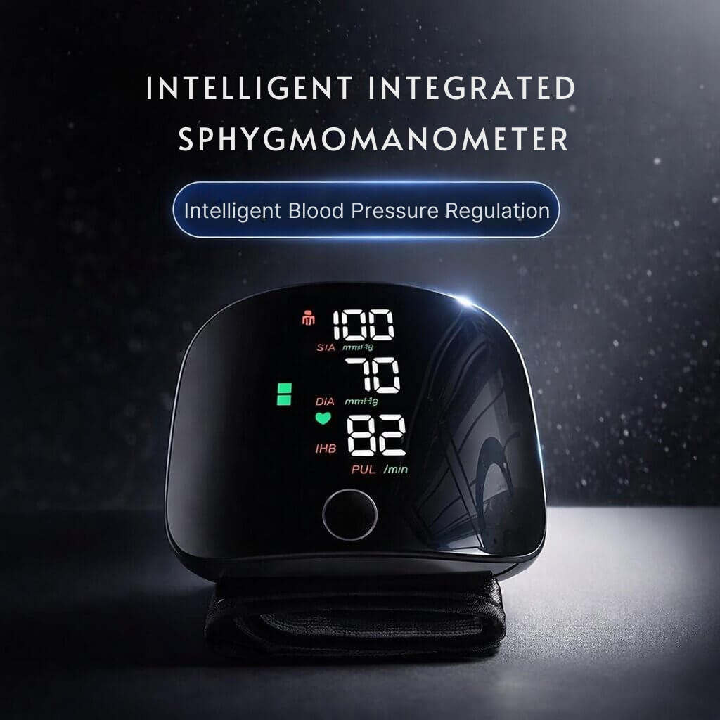 Wrist Blood Pressure Monitor with Voice Function and Touchscreen