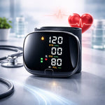 Wrist Blood Pressure Monitor with Voice Function and Touchscreen