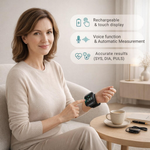 Wrist Blood Pressure Monitor with Voice Function and Touchscreen