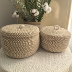 Runder Aufbewahrungskorb mit Deckel – Elegantes Design