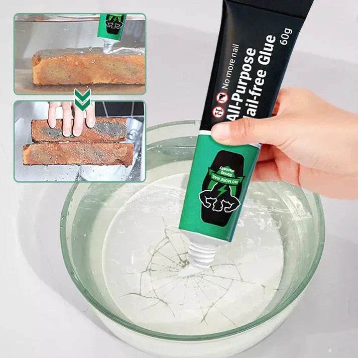 Mounting Adhesive without Drilling | Waterproof | For Hooks, Shelves, Tiles