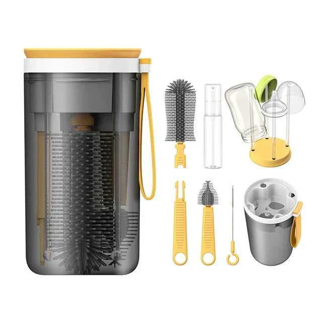 Bottle cleaning set - Ideal for on the go - Bottle brush & cleaner