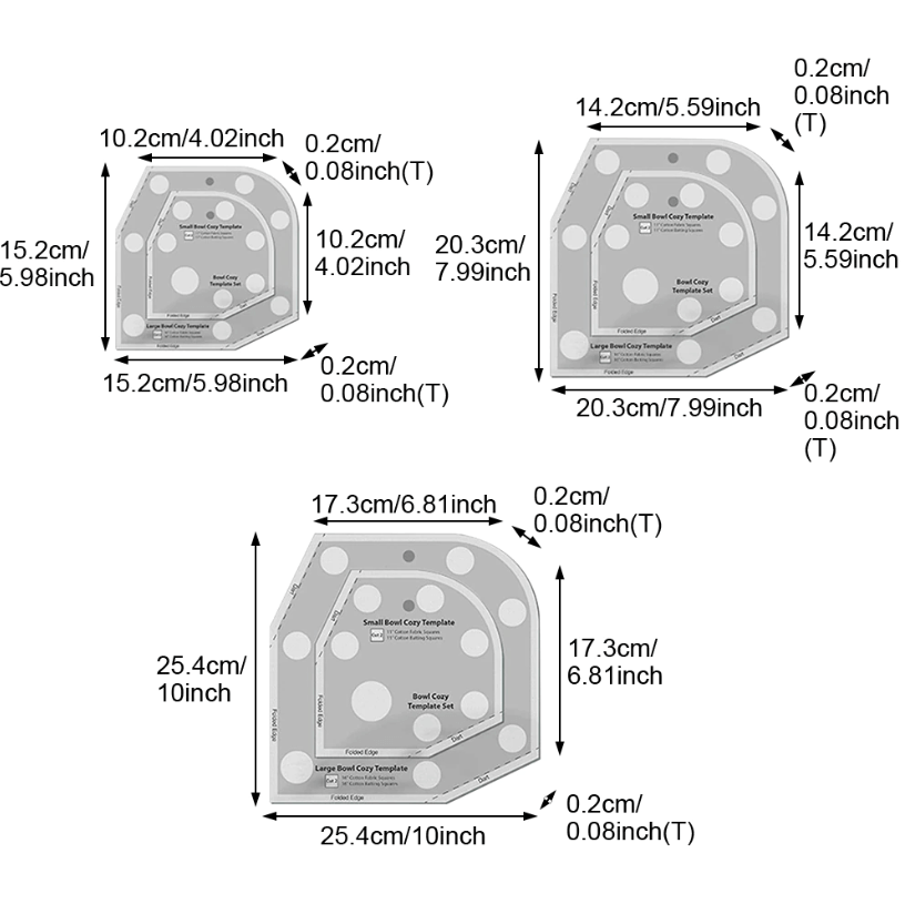 Bowl Cozy Vorlagen-Cutter-Set für kreatives Gestalten