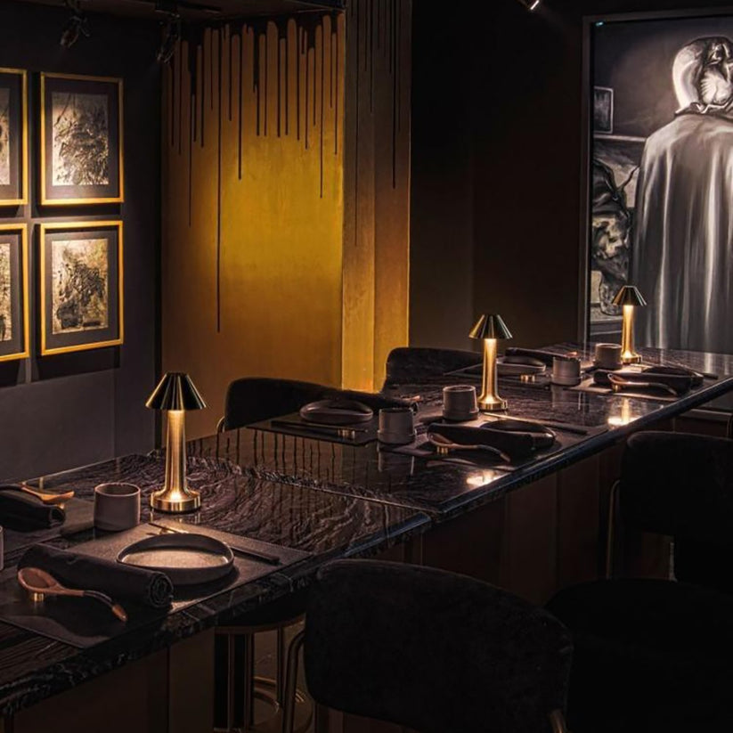 BrassGlow – Table Lamp for Restaurants and Bars
