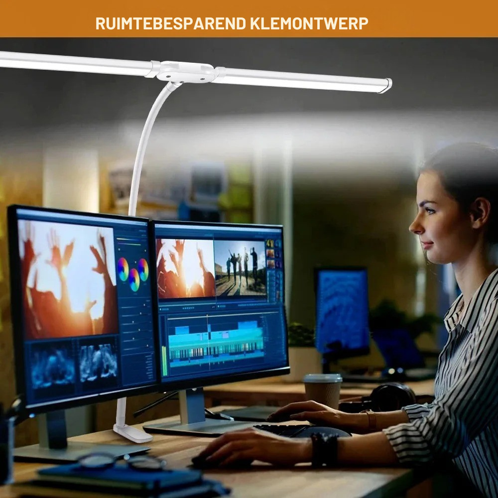 BriLight – Elegant Dual LED Desk Lamp for Modern Lighting