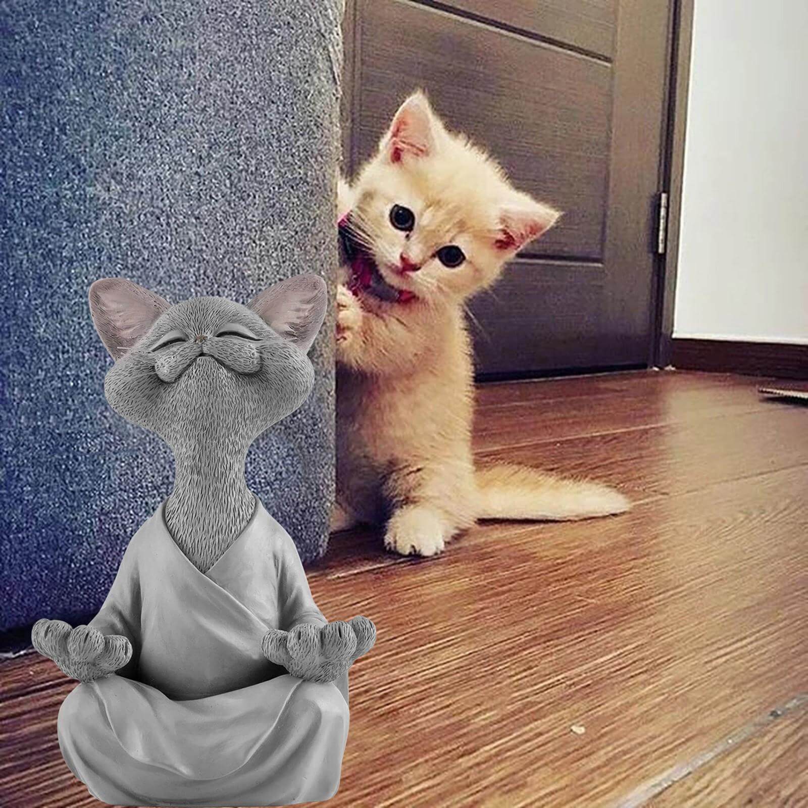 Buddha Cat Statue