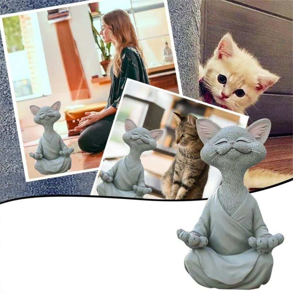 Buddha Cat Statue