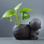 Meditationsfigur-Blumentopf ZenStyle