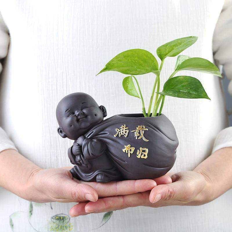 Buddha Planter with Outer Pot Voltyx