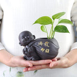 Meditationsfigur-Blumentopf ZenStyle