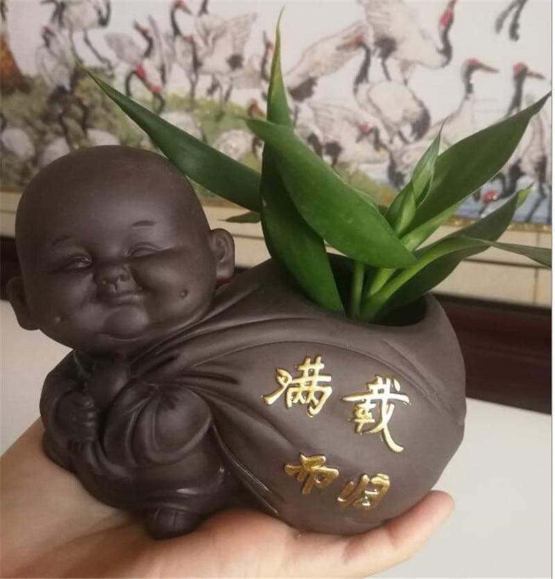 Buddha Planter with Outer Pot Voltyx