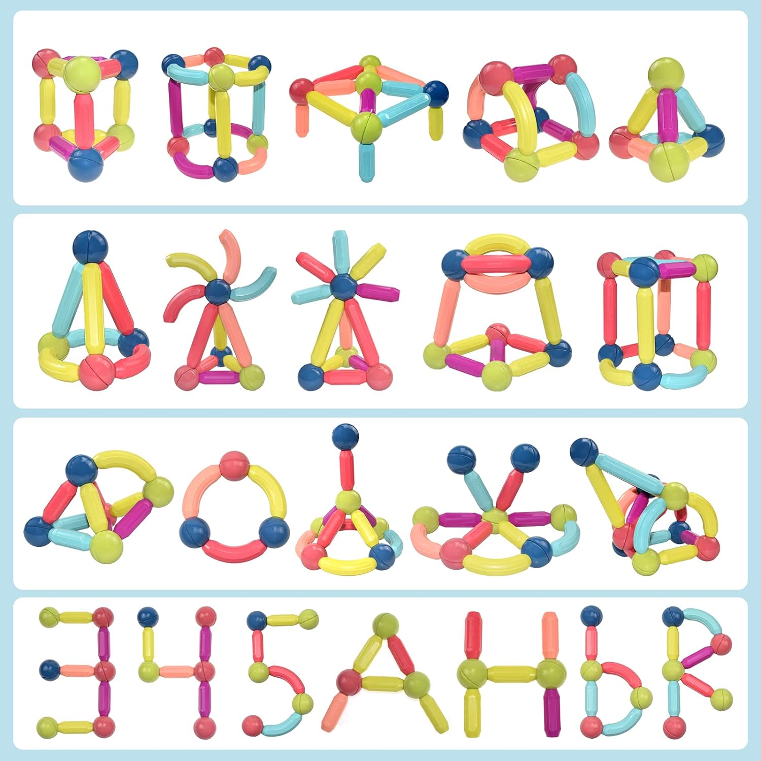 Magnetic Building Blocks - Fosters Creativity and Skills