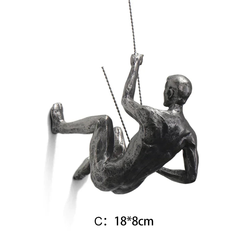 Climbing Figures Wall Decoration – Inspiring Wall Art Made of Resin and Iron
