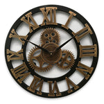 Vintage Wall Clock with Gears – Stylish Design for Your Home