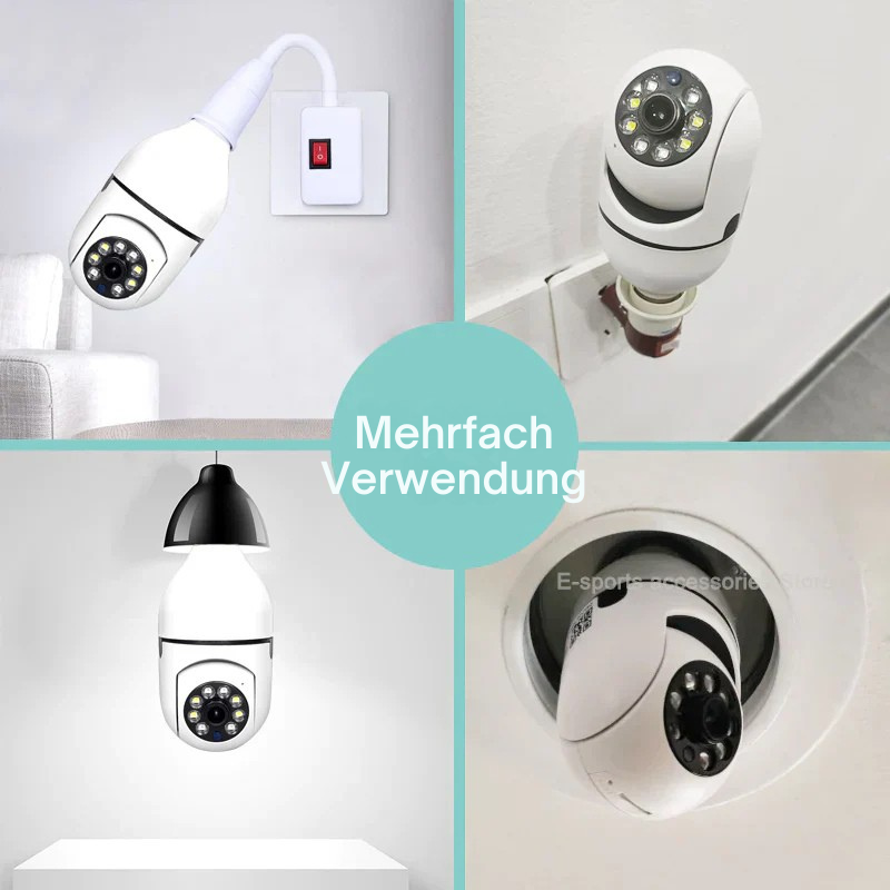 Security Camera with 360° Surround View and HD Night Vision