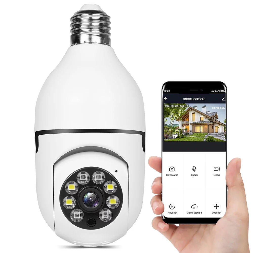 Security Camera with 360° Surround View and HD Night Vision