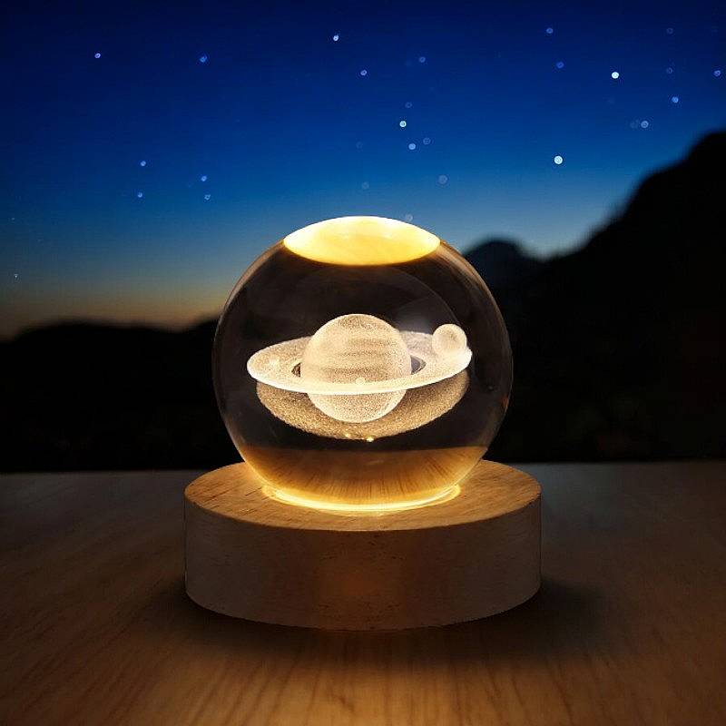 3D Crystal Ball Lamp with Light