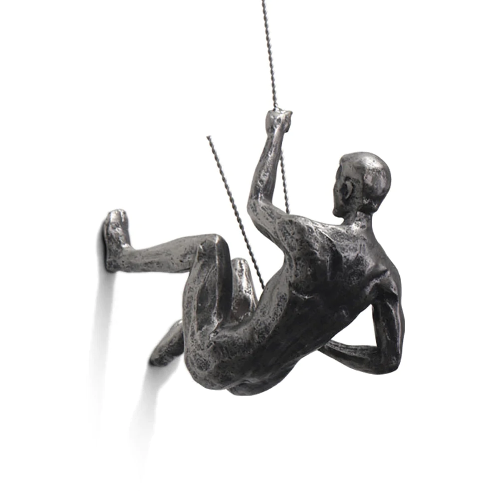 Climbing Figures Wall Decoration – Inspiring Wall Art Made of Resin and Iron