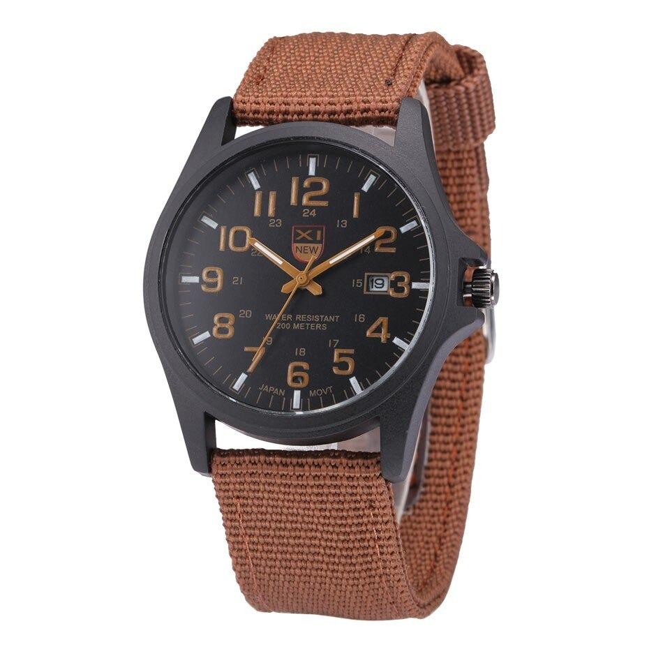 Robuste Armbanduhr im Militärstil für Abenteuer
