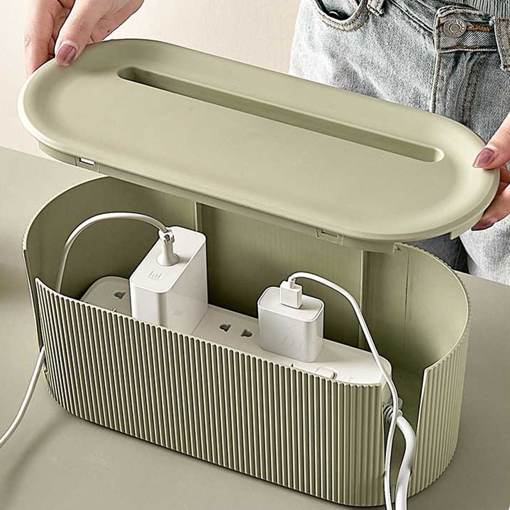 Cable organizer for cables, adapters, and power strips