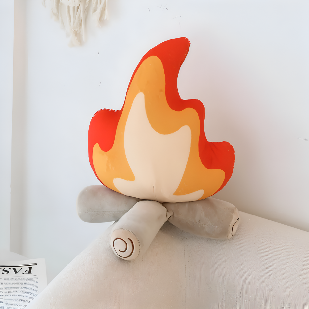 Gemütliches Dekokissen im Lagerfeuer-Stil für Ihr Zuhause
